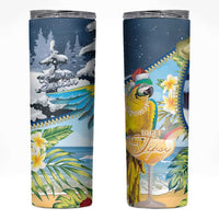 Funny Tropical Christmas Skinny Tumbler Tis The Season To Get Tipsy LT7 Colorful - Polynesian Pride