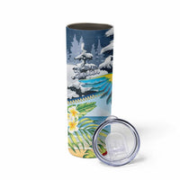 Funny Tropical Christmas Skinny Tumbler Tis The Season To Get Tipsy LT7 - Polynesian Pride