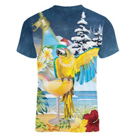 Funny Tropical Christmas Women V-Neck T-Shirt Tis The Season To Get Tipsy LT7 - Polynesian Pride