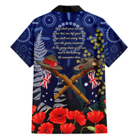 Anzac Family Matching Off Shoulder Maxi Dress and Hawaiian Shirt Australia Aboriginal Mix New Zealand Slouch Hats LT7 - Polynesian Pride