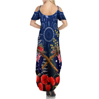 Anzac Family Matching Summer Maxi Dress and Hawaiian Shirt Australia Aboriginal Mix New Zealand Slouch Hats LT7 - Polynesian Pride