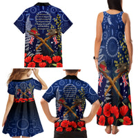 Anzac Family Matching Tank Maxi Dress and Hawaiian Shirt Australia Aboriginal Mix New Zealand Slouch Hats LT7 - Polynesian Pride