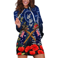 Anzac Hoodie Dress Australia Aboriginal Mix New Zealand Slouch Hats LT7 Blue - Polynesian Pride