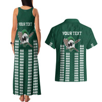 Hawaii Rainbow Warriors Personalized Couples Matching Tank Maxi Dress and Hawaiian Shirt Kakau Ikaika Laau Pama LT7 - Polynesian Pride