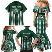Hawaii Rainbow Warriors Personalized Family Matching Mermaid Dress and Hawaiian Shirt Kakau Ikaika Laau Pama LT7 - Polynesian Pride