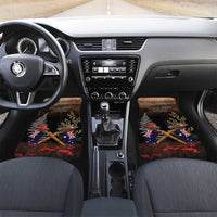 Australia - New Zealand ANZAC Car Mats Gallipoli ANZAC Cove Landing LT7 Set 2pcs - Front Black - Polynesian Pride