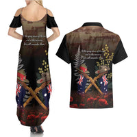 Australia - New Zealand ANZAC Couples Matching Summer Maxi Dress and Hawaiian Shirt Gallipoli ANZAC Cove Landing LT7 - Polynesian Pride