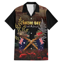 Australia - New Zealand ANZAC Family Matching Mermaid Dress and Hawaiian Shirt Gallipoli ANZAC Cove Landing LT7 Dad's Shirt - Short Sleeve Black - Polynesian Pride
