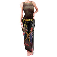 Australia - New Zealand ANZAC Family Matching Tank Maxi Dress and Hawaiian Shirt Gallipoli ANZAC Cove Landing LT7 Mom's Dress Black - Polynesian Pride