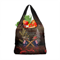 Australia - New Zealand ANZAC Grocery Bag Gallipoli ANZAC Cove Landing LT7 1-pack One Size Black - Polynesian Pride