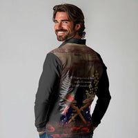 Australia - New Zealand ANZAC Long Sleeve Polo Shirt Gallipoli ANZAC Cove Landing LT7 - Polynesian Pride