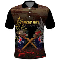 Australia - New Zealand ANZAC Polo Shirt Gallipoli ANZAC Cove Landing LT7 Black - Polynesian Pride