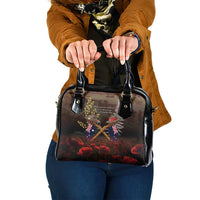 Australia - New Zealand ANZAC Shoulder Handbag Gallipoli ANZAC Cove Landing LT7 One Size Black - Polynesian Pride