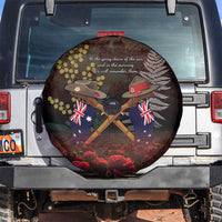 Australia - New Zealand ANZAC Spare Tire Cover Gallipoli ANZAC Cove Landing LT7 Black - Polynesian Pride
