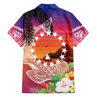 Kia Orana Cook Islands Family Matching Off Shoulder Maxi Dress and Hawaiian Shirt Sunset Dream LT7 - Polynesian Pride