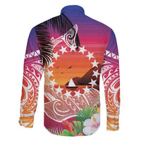 Kia Orana Cook Islands Family Matching Off Shoulder Short Dress and Hawaiian Shirt Sunset Dream LT7 - Polynesian Pride