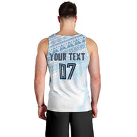 Fiji Rugby Custom Kaiviti Masi Men Tank Top Turquoise - Polynesian Pride