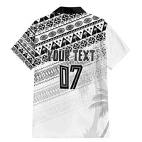 Fiji Rugby Custom Kaiviti Masi Family Matching Mermaid Dress and Hawaiian Shirt Black LT7 - Polynesian Pride
