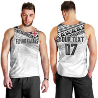 Fiji Rugby Custom Kaiviti Masi Men Tank Top Black - Polynesian Pride