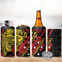 Papua New Guinea 49th Independence Day 4 in 1 Can Cooler Tumbler Motuan Revareva Bird-of-Paradise LT7 - Polynesian Pride