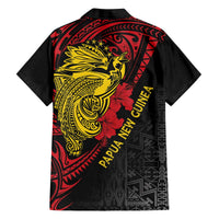 Papua New Guinea 49th Independence Day Family Matching Off The Shoulder Long Sleeve Dress and Hawaiian Shirt Motuan Revareva Bird-of-Paradise LT7 - Polynesian Pride