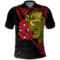 Papua New Guinea 49th Independence Day Polo Shirt Motuan Revareva Bird-of-Paradise LT7 Black - Polynesian Pride