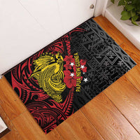 Papua New Guinea 49th Independence Day Rubber Doormat Motuan Revareva Bird-of-Paradise LT7 - Polynesian Pride