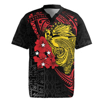 Papua New Guinea 49th Independence Day Rugby Jersey Motuan Revareva Bird-of-Paradise LT7 Black - Polynesian Pride