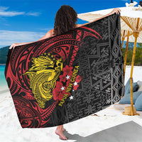 Papua New Guinea 49th Independence Day Sarong Motuan Revareva Bird-of-Paradise LT7 One Size 44 x 66 inches Black - Polynesian Pride
