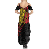 Papua New Guinea 49th Independence Day Summer Maxi Dress Motuan Revareva Bird-of-Paradise LT7 - Polynesian Pride
