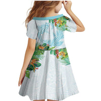 Polynesia Family Matching Mermaid Dress and Hawaiian Shirt Sharks Duo Tropical Turquoise LT7 - Polynesian Pride