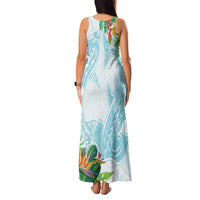 Polynesia Family Matching Tank Maxi Dress and Hawaiian Shirt Sharks Duo Tropical Turquoise LT7 - Polynesian Pride