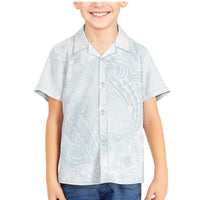 Polynesia Family Matching Mermaid Dress and Hawaiian Shirt Sharks Duo Tropical Off White LT7 Son's Shirt White - Polynesian Pride
