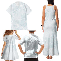 Polynesia Family Matching Tank Maxi Dress and Hawaiian Shirt Sharks Duo Tropical Off White LT7 - Polynesian Pride