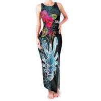 Niue Personalised Family Matching Tank Maxi Dress and Hawaiian Shirt Hiapo Mix Coconut Crab LT7 Mom's Dress Art - Polynesian Pride