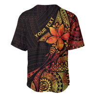 Niue Fakaalofa Atu Personalised Baseball Jersey Whale Hiapo Fiery Motif LT7 - Polynesian Pride