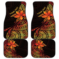 Niue Fakaalofa Atu Personalised Car Mats Whale Hiapo Fiery Motif LT7 - Polynesian Pride