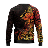Niue Fakaalofa Atu Ugly Christmas Sweater Whale Hiapo Fiery Motif LT7 - Polynesian Pride
