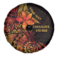 Niue Fakaalofa Atu Personalised Spare Tire Cover Whale Hiapo Fiery Motif LT7 - Polynesian Pride