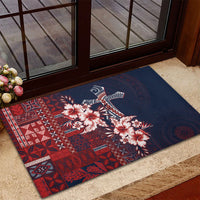 Samoa AIGA Mamanu Siapo Malu Motifs Rubber Doormat Flag Color