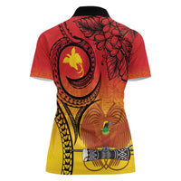 Papua New Guinea 50 Years Women Polo Shirt Motuan Motifs LT7 - Polynesian Pride