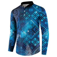 Aotearoa Taniko Matariki Button Sweatshirt Cosmic Blue