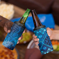 Aotearoa Taniko Matariki 4 in 1 Can Cooler Tumbler Cosmic Blue