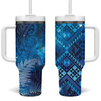 Aotearoa Taniko Matariki Tumbler With Handle Cosmic Blue