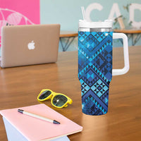 Aotearoa Taniko Matariki Tumbler With Handle Cosmic Blue