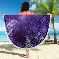 Aotearoa Taniko Matariki Beach Blanket Cosmic Violet
