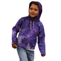 Aotearoa Taniko Matariki Kid Hoodie Cosmic Violet
