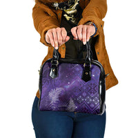 Aotearoa Taniko Matariki Shoulder Handbag Cosmic Violet