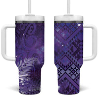 Aotearoa Taniko Matariki Tumbler With Handle Cosmic Violet
