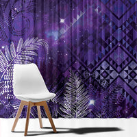 Aotearoa Taniko Matariki Window Curtain Cosmic Violet